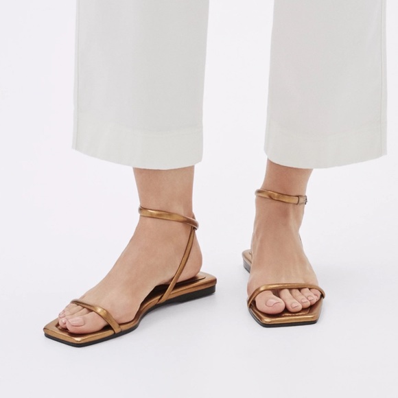 Massimo Dutti Shoes - Massimo Dutti Gold Sandals